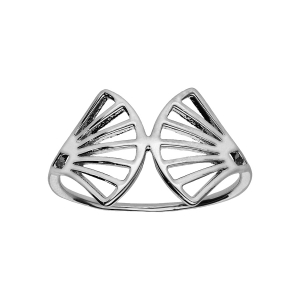 BAGUE ARGENT RHODIÉ EVENTAIL