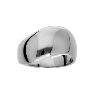 BAGUE ARGENT RHODIÉ LISSE