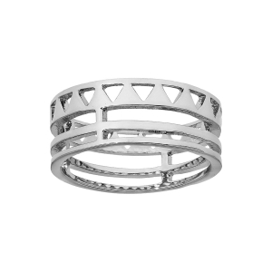 BAGUE ARGENT RHODIÉ MOTIF SOLEIL