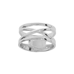 BAGUE ARGENT RHODIÉ AJOURÉE