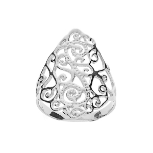 BAGUE ARGENT RHODIÉ FILIGRANNE