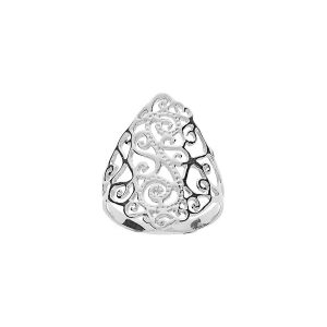 BAGUE ARGENT RHODIÉ FILIGRANNE