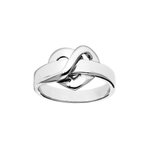 BAGUE ARGENT RHODIÉ COEUR A GRAVER