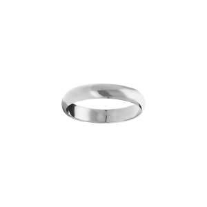 ALLIANCE 1/2 JONC 4MM ARGENT RHODIÉ