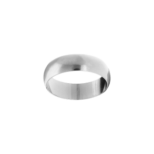 ALLIANCE 1/2 JONC 6MM ARGENT RHODIÉ