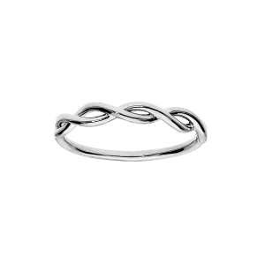 BAGUE ARGENT RHODIÉ FILS TORSADES