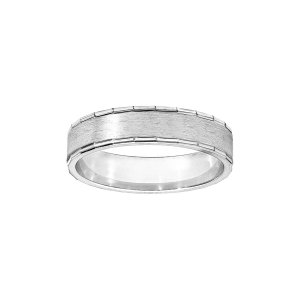 ALLIANCE ARGENT RHODIÉ 5MM CHANFREIN BRILLANT