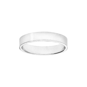 ALLIANCE RUBAN 4MM ARGENT RHODIÉ