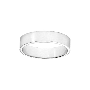 ALLIANCE RUBAN 5MM ARGENT RHODIÉ  56.58.60.62.64.66