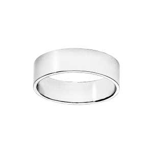 ALLIANCE RUBAN 6MM ARGENT RHODIÉ  56.58.60.62.64.66