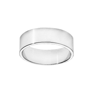 ALLIANCE RUBAN 7MM ARGENT RHODIÉ  58.60.62.64.66.68