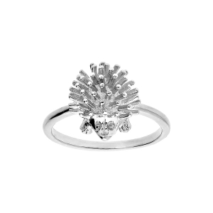 BAGUE ARGENT RHODIÉ HERISSON