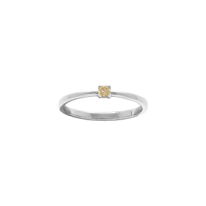 BAGUE ARGENT RHODIÉ PIERRE VÉRITABLE CITRINE 2,5MM