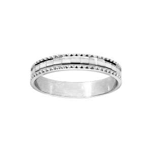 ALLIANCE ARGENT RHODIÉ 4MM DIAMANTÉE