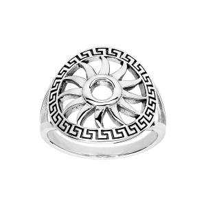 BAGUE ARGENT RHODIÉ SOLEIL