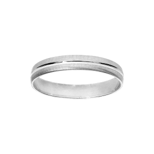 ALLIANCE ARGENT RHODIÉ 4MM GIVRÉE