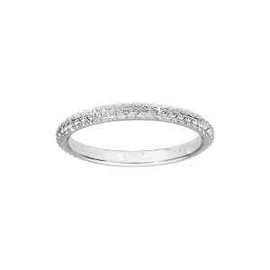 ALLIANCE ARGENT RHODIÉ 2MM DIAMANTÉE