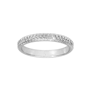 ALLIANCE ARGENT RHODIÉ 3MM DIAMANTÉE