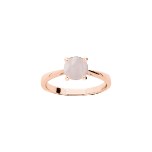 BAGUE ARGENT ROSE PIERRE VÉRITABLE QUARTZ ROSE 6,5MM