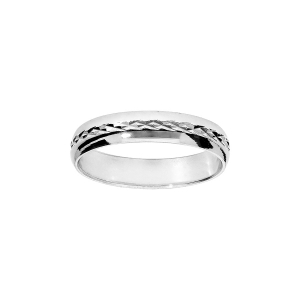 ALLIANCE DIAMANTEES 4MM ARGENT RHODIÉ