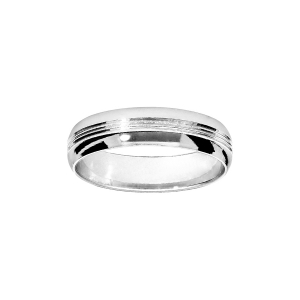 ALLIANCE DIAMANTEES 5MM ARGENT RHODIÉ