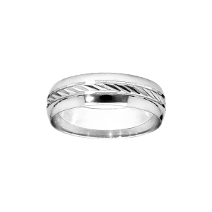 ALLIANCE DIAMANTEES 6MM ARGENT RHODIÉ