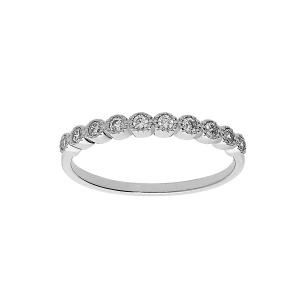 ALLIANCE ARGENT PLATINÉ OXYDES BLANCS SERTIS