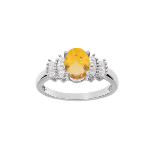 BAGUE ARGENT RHODIÉ OXYDES BLANCS ET COULEUR MIEL