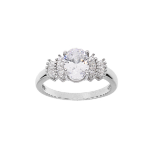 BAGUE ARGENT RHODIÉ OXYDES BLANCS