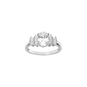 BAGUE ARGENT RHODIÉ OXYDES BLANCS