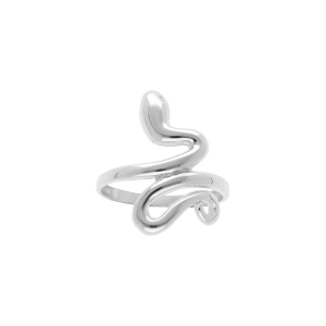 BAGUE ARGENT SERPENT ENROULE