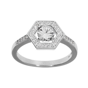 BAGUE ARGENT RHODIÉ OXYDES BLANCS