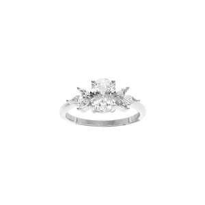 BAGUE ARGENT RHODIÉ OXYDES BLANCS