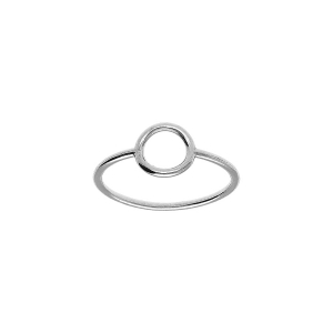 BAGUE ARGENT RHODIÉ ROND EVIDÉ