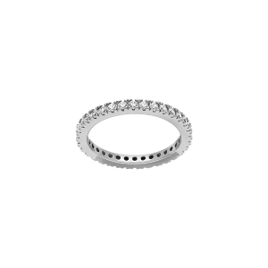 BAGUE ARGENT RHODIÉ ALLIANCE OXYDES BLANCS SERTIS