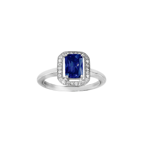 BAGUE ARGENT RHODIÉ PAVE OXYDE BLEU SERTI AVEC OXYDES MICRO SERTIS