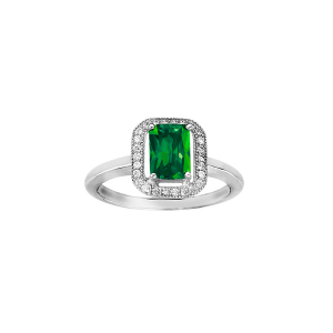 BAGUE ARGENT RHODIÉ PAVE OXYDE VERT SERTI AVEC OXYDES MICRO SERTIS