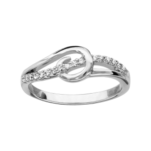 BAGUE ARGENT RHODIÉ OXYDES BLANCS SERTIS