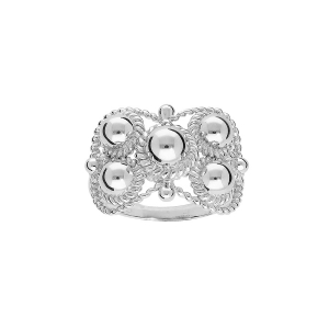 BAGUE ARGENT RHODIE BOULONNAISE NOEUD D'AMOUR