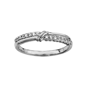 BAGUE ARGENT RHODIÉ OXYDES BLANCS SERTIS