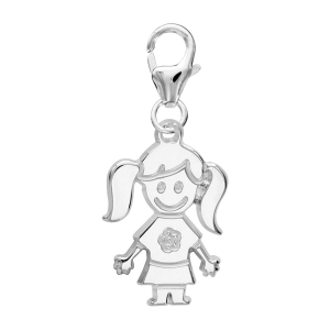 PENDENTIF CHARM'S FILLE ARGENT