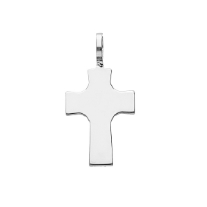 PENDENTIF ARGENT RHODIE CROIX LISSE A GRAVER