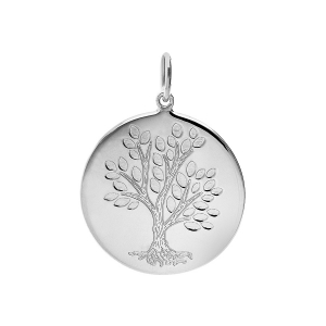 PENDENTIF ARGENT PLATINÉ ARBRE DE VIE 20MM