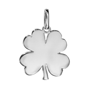 PENDENTIF ARGENT TREFLE A 4 FEUILLES