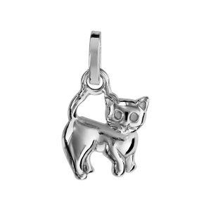 PENDENTIF ARGENT RHODIÉ CHATON