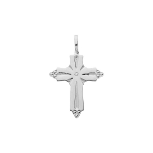 PENDENTIF ARGENT RHODIE CROIX OCCITANE PERLÉ