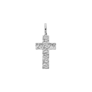 PENDENTIF ARGENT RHODIE CROIX FROISSÉE
