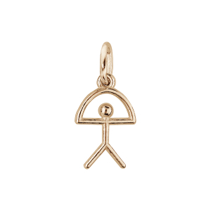 PENDENTIF ARGENT MASSIF DORURE JAUNE INDALO PETIT MODELE