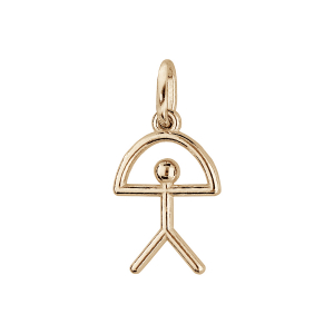 PENDENTIF ARGENT MASSIF DORURE JAUNE INDALO MOYEN MODELE