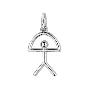 PENDENTIF ARGENT MASSIF RHODIE INDALO GRAND MODELE